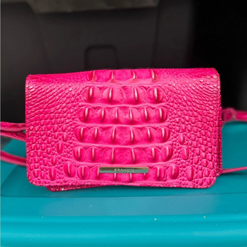 Brahmin Minuette Pink Leather Crossbody Bag - Picture 3 of 14